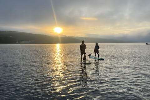 【山梨・山中湖・SUP】紅富士が望めるサンライズSUP♪インストラクターがご案内します！