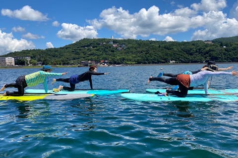 【山梨・山中湖・SUPヨガ】富士山を望むヨガ＆ピラティス！大自然のなかでリフレッシュ