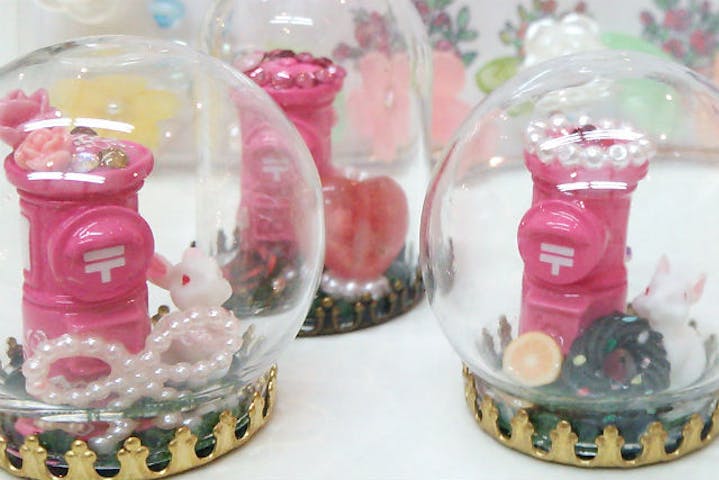 島根 松江市 手作り雑貨 ミニチュアで作る ピンクの幸運のポストドーム アソビュー