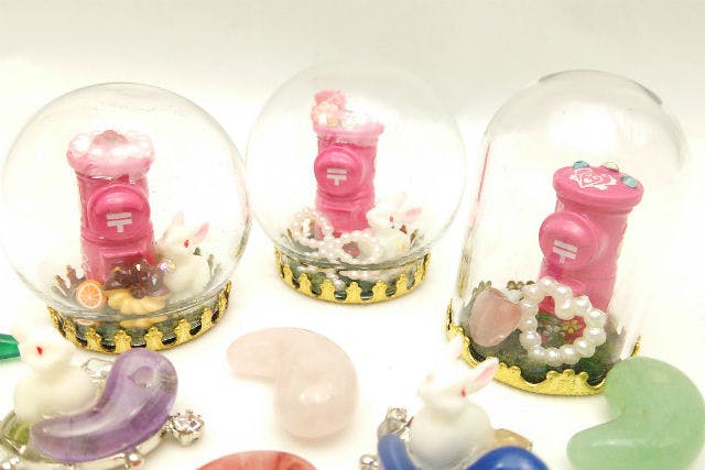 【島根・松江市・手作り雑貨】ミニチュアで作る！「ピンクの幸運のポストドーム」