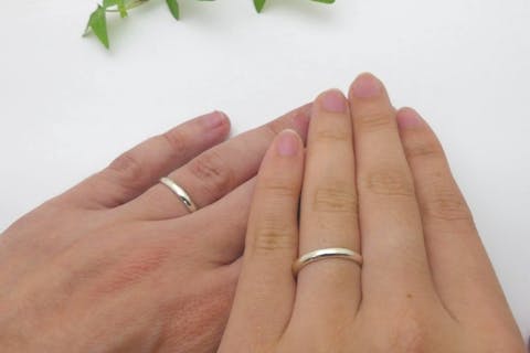 【東京・西荻窪・結婚指輪制作】シンプルな甲丸マリッジリング（2時間半）・フォトウェディング用に