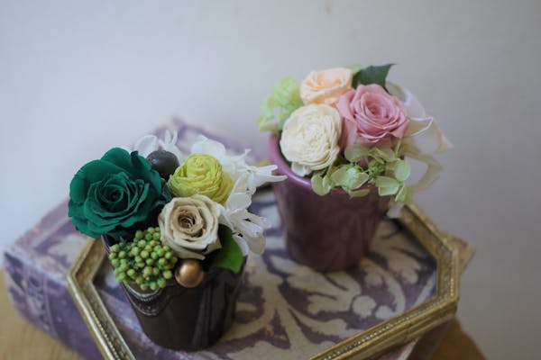 名古屋・フラワーアレンジメント】手のひらサイズのかわいいアレンジ