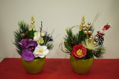 【名古屋・フラワーアレンジメント】新年の飾り付けに。お正月ミニ門松アレンジ