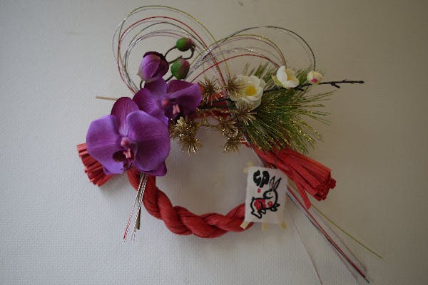 新作✩.*˚お正月 しめ縄飾り ～フラワーアレンジメント～現品限り しめ縄no.608