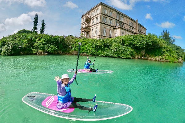沖縄・宮古島・SUP】大人気のクリアSUP体験・先着2名様！透明な