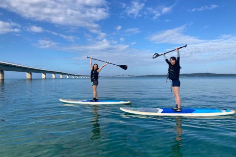 【沖縄・宮古島・SUP】2つの海遊び！体験SUP&シュノーケリング（防水カメラレンタル付き）