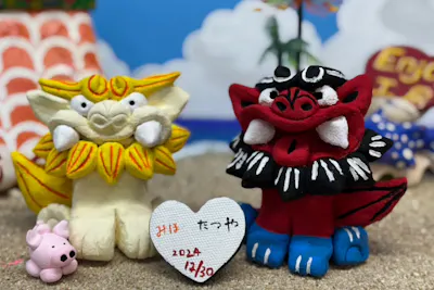 沖縄・名護・シーサー作り】2度遊べるフルコース！シーサー作り＋絵 