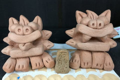 シーサー ハンドメイド シーサー作り☆成形から絵付まで全部楽しめる☆当日持ち帰り