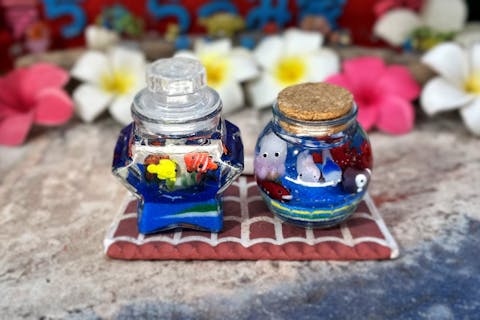 【沖縄・那覇市・キャンドル作り】砂とジェルを詰め込んで。ジェルキャンドル作り！追加料金無しのコミコミプラン！