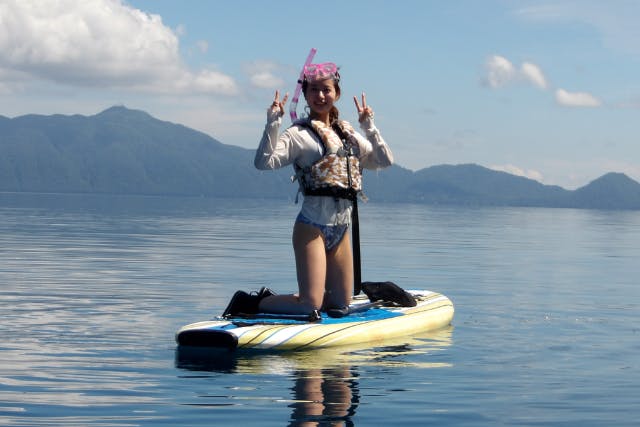 【北海道・支笏湖・SUP】夏休み限定！支笏湖で最長体験時間2時間!料金オール込みで安心◎WFR所持ガイド常駐！Insta 360 Ace Pro動画無料プレゼント！SUP初心者大歓迎！