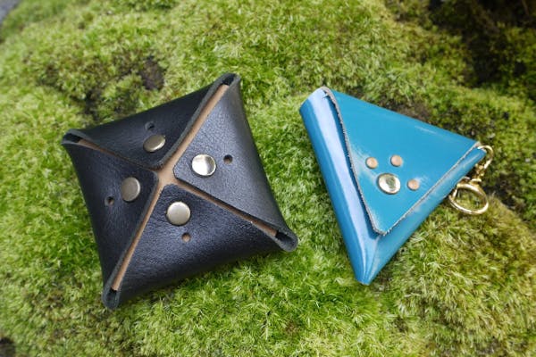 愛知・名古屋・レザークラフト】 好きな革でつくる、自分だけの三角