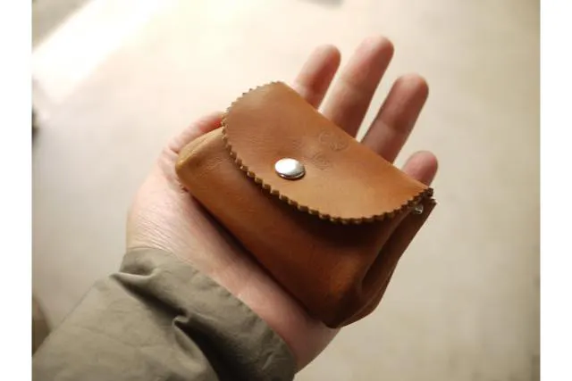 愛知・名古屋・レザークラフト】女性に人気！miniアコーディオンポーチ