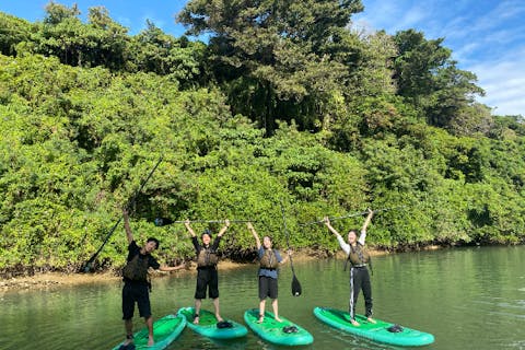 【沖縄・中部・マングローブリバーサップ】４名以上でお得に＼グループ割♪／初めてのSUPはマングローブリバーで！アクセス便利空港から45分、恩納村から20分！ツアー画像プレゼント！