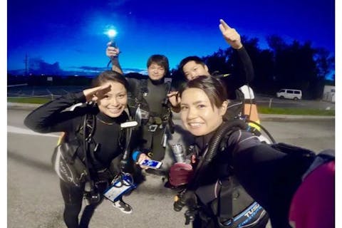 【沖縄・星空＆夜光虫・ナイトダイビング】神秘的な夜の青の洞窟へ！大人気GoPro写真＆動画無料！口コミ＆写真高評価！