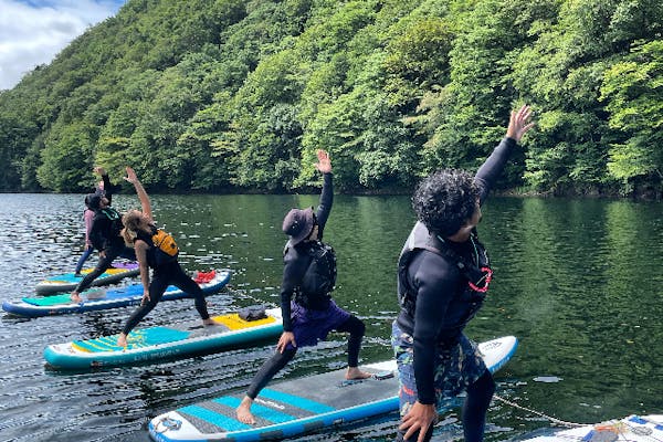 群馬・中之条・SUP】ツアー写真プレゼント！コバルトブルーの四万湖を