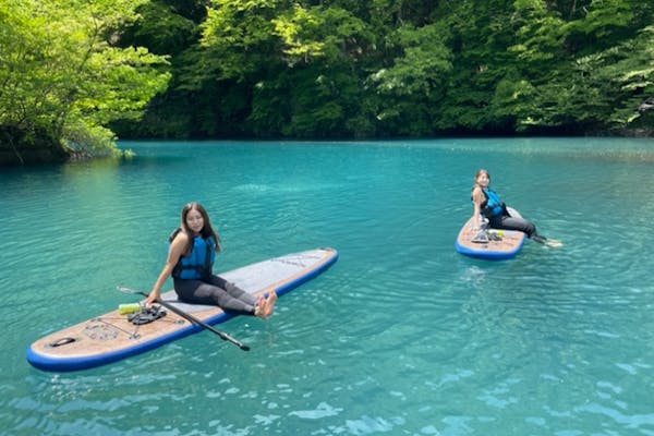 群馬・中之条・SUP】ツアー写真プレゼント！コバルトブルーの四