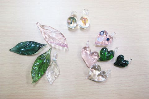 【滋賀・彦根】酸素バーナー・ガラスのペンダント作り（葉っぱ・ハート・きのこなど）