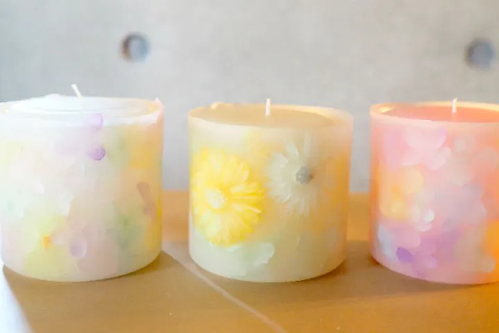 愛知 名古屋 キャンドル作り 好きなお花を好きなだけ 花キャンドル アソビュー