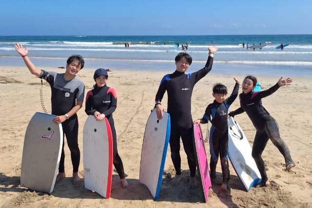 【千葉・宿泊付きボディボード】＜体験後もゆったり過ごせる1泊素泊まり＞初心者でも乗りやすいボディーボード体験！経験者のステップアップもお手伝い！子供のみの参加もOK！御宿駅近／徒歩10分