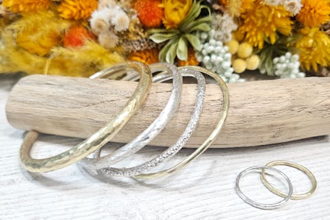 【渋谷・代々木上原駅・アクセサリー体験】《お得セット》リング＆バングルが作れます。代々木上原駅より徒歩5分。