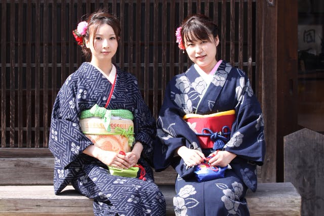 【鳥取・倉吉・着物レンタル】倉吉絣でまち歩き