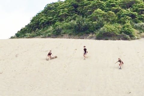 【千葉・館山・サンドボード】初心者でもできる！房総フラワーライン沿いの平砂浦の砂山でサンドボードレンタル（1時間45分）