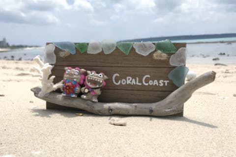 【沖縄・宮古島・マリンクラフト作り】年内最終セール！当日予約歓迎！珊瑚や貝殻で装飾！ミニシーサークラフト