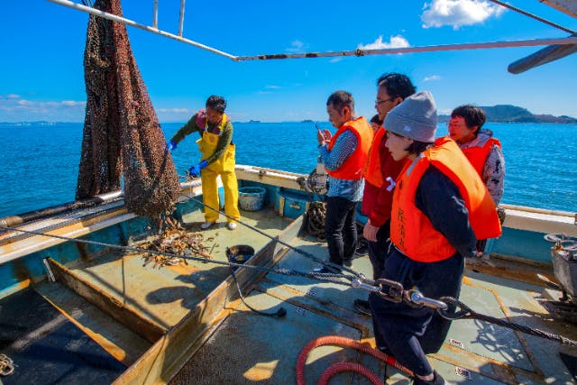 【兵庫・家島・漁師体験】気分は瀬戸内の漁師！家島底引き網漁見学!