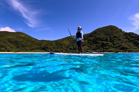 【沖縄・渡嘉敷・SUP】透明度抜群のケラマブルー！SUP＋シュノーケル