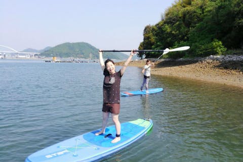 【広島・尾道・SUP】瀬戸内海上をゆっくりお散歩！SUP体験（ランチ付き）