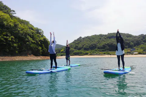 【広島・尾道・SUP】瀬戸内海上をゆっくりお散歩！SUP体験（ランチ・ストレッチ付き）