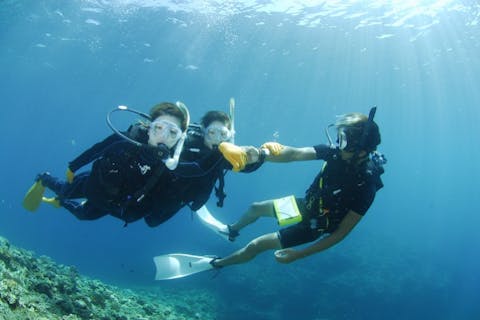 【沖縄・恩納村・体験ダイビング】沖縄を遊びつくす！シーカヤック＆シュノーケリング＆体験ダイビング