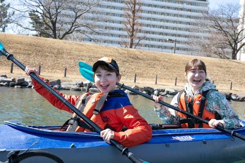【東京 カヤック】東京カヤックツアー　♪初冬の澄み渡る青空×スカイツリーの絶景