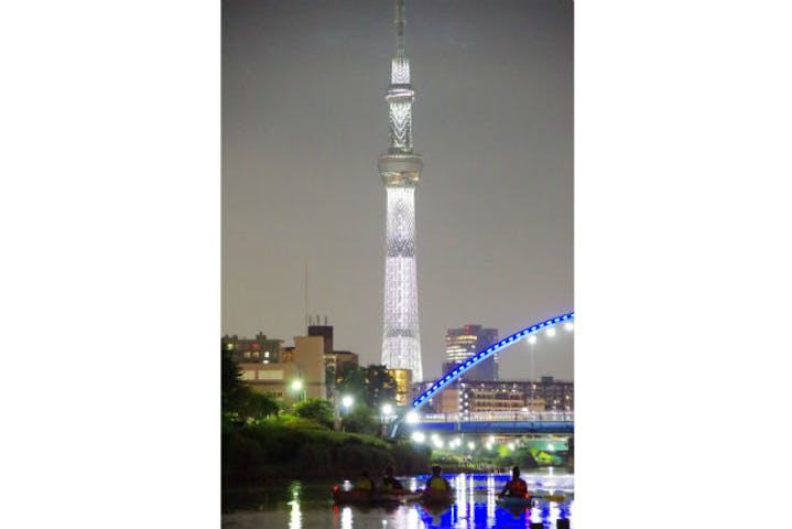 東京 江戸川区 ナイトカヌーツアー スカイツリー アソビュー