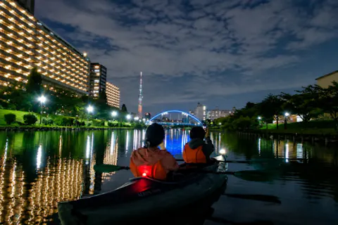 【東京 カヤック】東京ナイトカヤックツアー　♪幻想的な景色と非日常体験