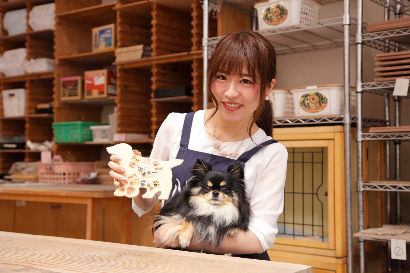 【静岡・伊東・陶芸体験】愛犬と一緒に体験できます！足型や名前入り「わんこ時計」