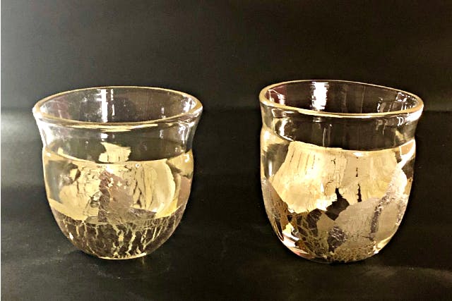 【吹きガラス・金彩の器】愛知・瀬戸・銀箔を金色に変化させるプロの技を体験（1点）