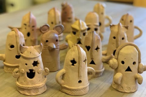 【大阪・南堀江・ 陶芸】心斎橋駅・四ツ橋駅チカ♪粘土遊び感覚で楽しく作ろう！手作り感満載のはにわ(1個)