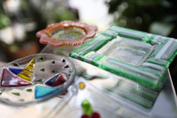 額も芸術☆ガラスフュージング額絵☆ 何気なく