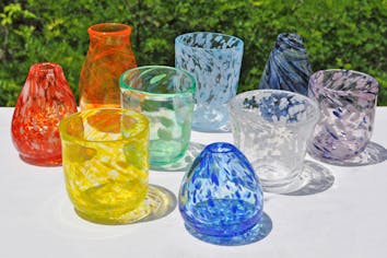 レトロ 吹きガラス/ガラス細工/工芸品/ハンドメイド/置物 レトロ 吹きガラス/ガラス細工/工芸品/ハンドメイド/置物 Amazon.co.jp