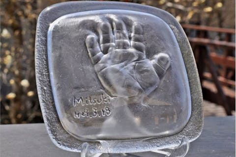 【兵庫・三田市・ガラス工芸】赤ちゃん手形