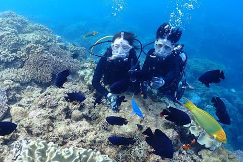 【沖縄・北谷・体験ダイビング】初めての方大歓迎！フルフェイスで安心ダイビング！