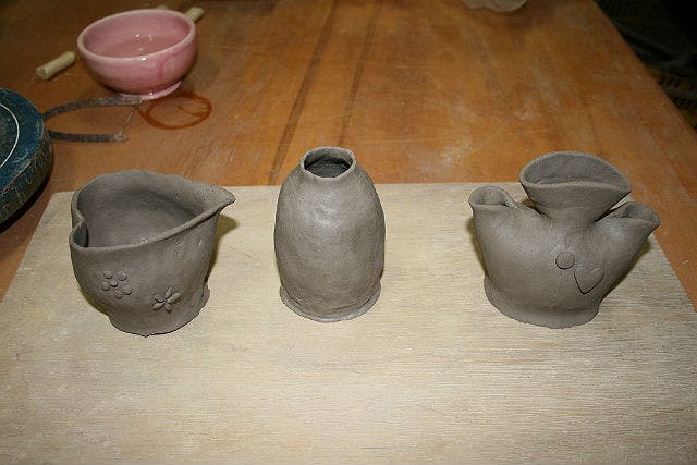 陶芸 古い壺 手びねり 陶印あり 陶芸 古い壺 手びねり 陶印あり