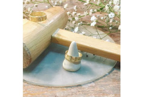 【名古屋・手作り指輪・リング】ぴったりサイズが嬉しい！真鍮シンプルリング作り