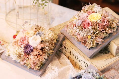 【岡山・倉敷・プリザーブドフラワー】美観地区から車で15分！お花が長く楽しめる！プリザーブドフラワーのフレームアレンジ作り