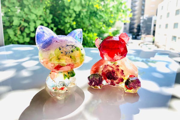 宮城・仙台・ハーバリウム】固まるハーバリウムを作ろう！クマさん or