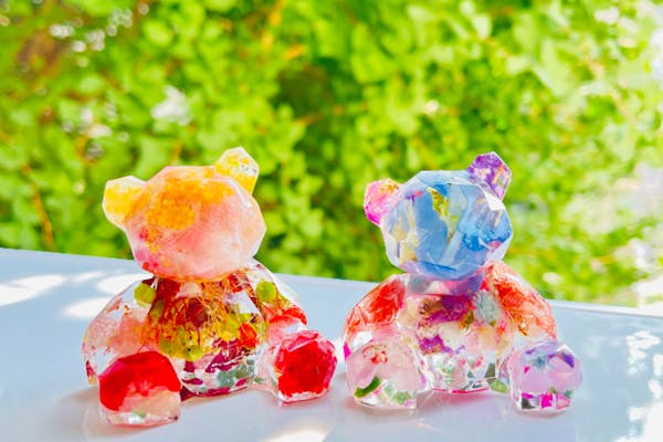 宮城・仙台・ハーバリウム】固まるハーバリウムを作ろう！クマさん or