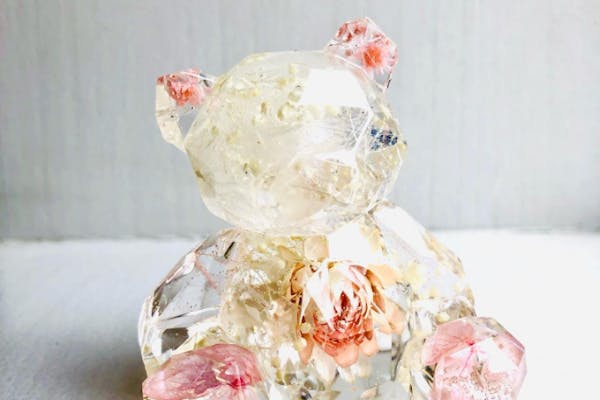 宮城・仙台・ハーバリウム】固まるハーバリウムを作ろう！クマさん or