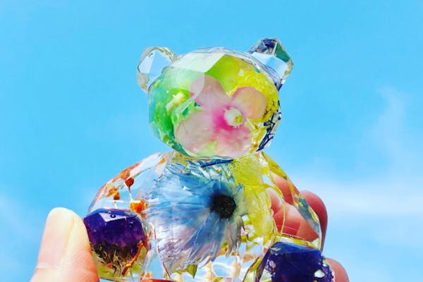 宮城・仙台・ハーバリウム】固まるハーバリウムを作ろう！クマさん or