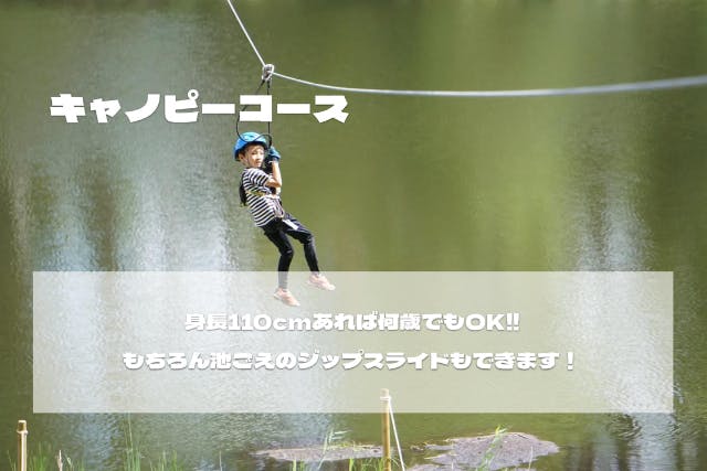 【11月イベント開催中・長野・長野市内・アスレチック】キャノピーコース（約90分）大座法師池の畔にある樹上アスレチックコース！美しい紅葉の中で冒険に出かけよう！！身長110cm以上から参加OK！